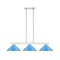 Z-Lite Cobalt Billiard, 3-Light, 14 In.W x 46 In.L x 8 In.H, Brushed Nickel/Electric Blue 152BN-MEB - alternate 2